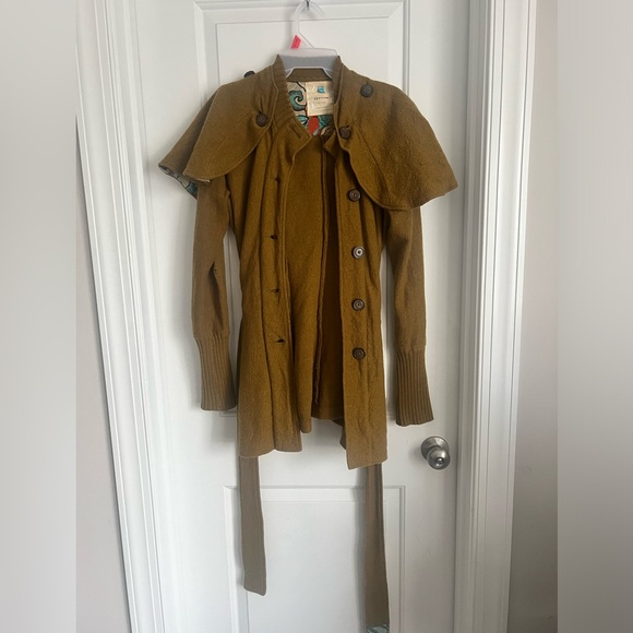 Anthropologie Sparrow Wool Cape Cardigan Coat | M - Picture 3 of 13